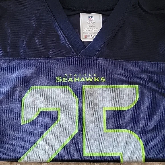 NFL Seattle Seahawks 25 Jersey Sherman Youth apparel XL 18-20 - Picture 11 of 13